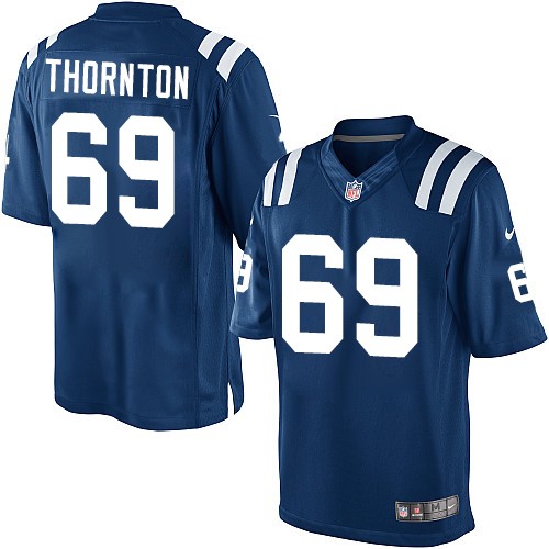 Youth Elite Hugh Thornton Nike Jersey Royal Blue Home - #69 NFL Indianapolis Colts